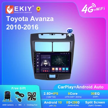 EKIY X7 Android 10 autorádia Pre Toyota Avanza 2010-2016 Multimediálny Prehrávač Videa Vedúci Jednotky Navigácie GPS Carplay Auto Č. 2 Din