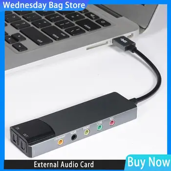 Externý Audio Prevodník Hliníkovej Zliatiny USB Zvuková karta 7.1 5.1 Kanálový Externý Zvuková Karta SPDIF Optický Pre Notebook Ploche