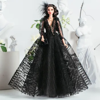 Fashion Dievčatá Bábiky Oblečenie Čierne Elegantné Šaty pre Bábiky 30 cm Babi Blythe Maku Parker Bábika Príslušenstvo Hračky