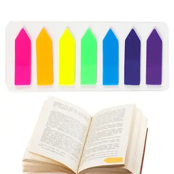 Fluorescenčné Farebné Samolepky Zapisovať Stránke Značky Sticky Farebné Karty Self-Stick Menovky Pre Označenie A Strana Klasifikované Súbor