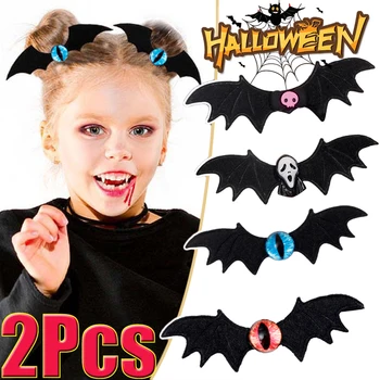 Gotický Halloween Lebky Bat Čierne Krídla sponky do Vlasov pre Ženy Tmavé Vietor Diabol Oko Bat Krídla Vlásenky Dievča Vlasy Príslušenstvo pokrývku hlavy