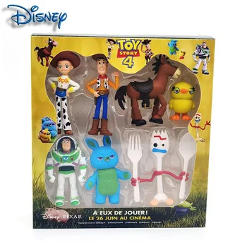 HEROCROSS Disney 7pcs Toy Story 4 Akčné Figúrky, Hračky Woody Jessie Buzz Lightyear Forky Ošípaných Medveď Figura Model Bábiky Deti Darčeky