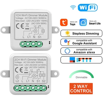Himojo Tuya Wifi, Zigbee Wireless1/2Gang Modul Mini Stmievač Interruptor Diaľkové Ovládanie, El. Obvodu Smart Istič Prepínač