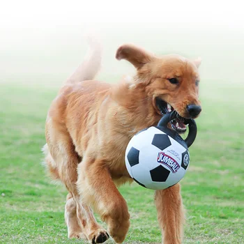 Hračky pre psa Futbal, Interaktívne Školenie Elastické Loptu Pet Nafukovacie Futbalové Lopty Bite-odolná Gumová Rukoväť Pet Skákacie Lopty