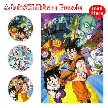 Japonské Anime Dragon Ball Puzzle Son Goku Cartoon 300/500/1000 Kusov Drevené Puzzle Vzdelávacie Hračky pre Deti,