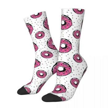 Jeseň, Zima v Pohode, pánske, dámske Ružové Šišky Ponožky Roztomilý Potravín Priedušná Posádky Ponožky
