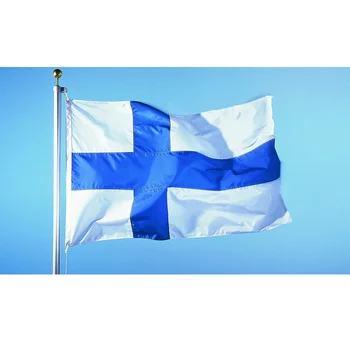 JimonFlag 90*150 cm Fínsko Vlajka Polyester štandardné Národnej Vlajky Zástavy Vonkajšie Vnútorné