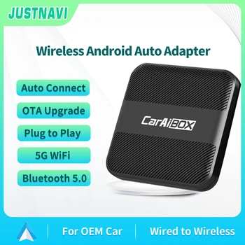 JUSTNAVI Mini Android Auto Carplay Bezdrôtový Adaptér Políčko Auto OEM Káblové Android Automatické Bezdrôtové Dongle pre Apple SamSung Xiao