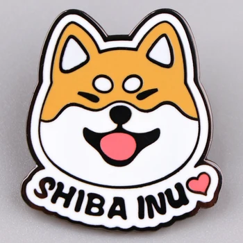 Karikatúra Psa Pin Anime Shiba Inu Smalt Pin Žien Brošňa Džínsy Batoh Odznaky, Brošne pre Oblečenie, Šperky, Odznaky Príslušenstvo