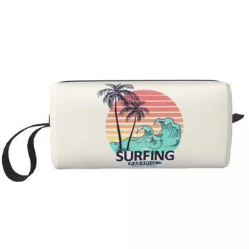 Kawaii Letné Surfovanie Cestovné Toaletná Taška Ženy Pláži Prímorské Surfer Kozmetické Make-Up Taška Krásy Skladovanie Dopp Auta