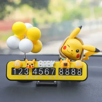 Kawaii Parkovanie Prihlásiť Roztomilý Pikachu Skryté Osobné Dekorácie Auta Prenos Telefónne Karty, Bábiky, Dekorácie