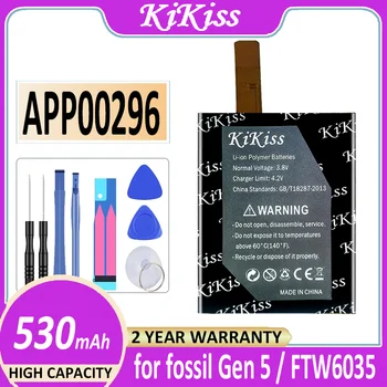 KiKiss Batérie APP00296 530mAh na fosílne Gen 5 Gen5/pre Julianna HR FTW6035 Bateria