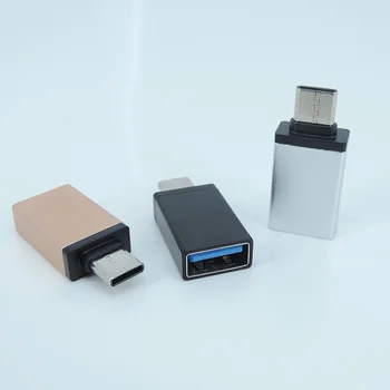 kovové OTG Adaptér Typ C do USB3.0 Konektor USB A Samica na USB napájací Adaptér Muž Converter pre Notebook, Telefón na Prenos Údajov H2