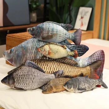 Kreatívne Simulácia Ryby Vankúš Plyšové Hračky Crucian Kapor Kapor Pet Doll Dlho Vankúš