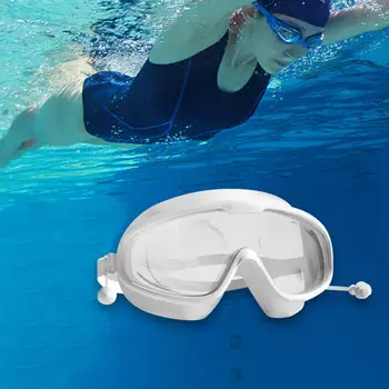 Krátkozrakosť Plávanie Okuliare Plávanie Okuliare Clear View Okuliare pre Dospelých s Ušné Sviečky Nepremokavé Okuliare Nastaviteľné Potápačské Okuliare