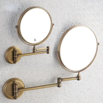Kúpeľňové Doplnky Make-Up Zrkadlo, Vaňa Zrkadlo Antické Bronzové Nástenné Zväčšovacie Sklo Kúpeľňa Zrkadlá Kúpeľňa Hardvéru