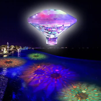 LED Plávajúce Bazén Svetlo Diamond Tvar Farebné Plávajúce Lampa Nepremokavé RGB LED Svetlo pre Kúpanie v Jazierku Ryby Nádrž Vaňou Dekorácie