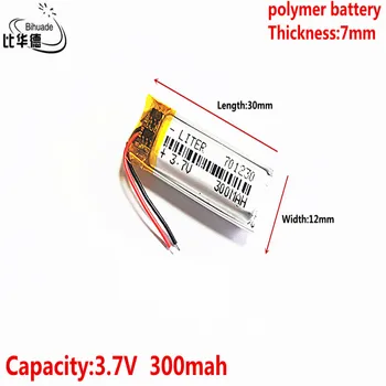 Liter energie batéria 3,7 V 300MAH 701230 Lítium-Polymérová LiPo Nabíjateľná Batéria Pre Mp3 slúchadlá fotoaparát AirPods Pro batéria