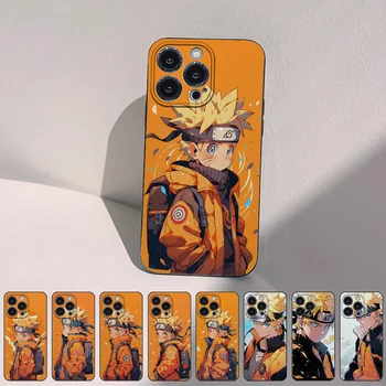 Láska Japonskom Anime Naruto Uzumaki Black Telefón puzdro Pre IPhone 14 Plus 13 12 Mini 11 Pro X XS XR Max Silikónový Kryt Funda Shell