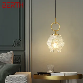 LÔŽKO Súčasného Mosadz Prívesok Lampa LED Zlata, Medi Závesné Osvetlenie Jednoduché Kreatívne Dekor Pre Domáce Spálne