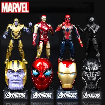 Marvel Avengers Sochárstvo Hry Deformácie Zmes Hračka Nastaviť Celý Súbor Hnuteľných Iron Man Spider Man, Black Panther Model