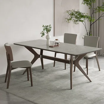 Masívneho dreva bridlice jedálenský stôl doma malé wabi-sabi štýl a v jedálni jedálenský stôl Nordic ash obdĺžnikový jedálenský stôl, stoličky