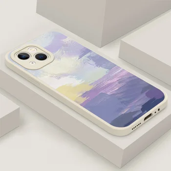 Maľovanie Farba puzdro Pre Apple iphone 14 13 12 11 Pro Max Mini X XR XS MAX 7 8 Plus SE 2020 2022 Objektív ochrana Silikónové Krytie