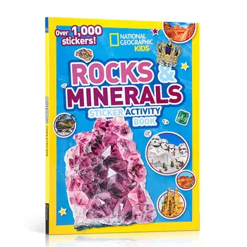 MiluMilu Originálne Anglické Horniny A Minerály Nálepky Činnosť Knihy Rock Minerálne 3-5 Malé Deti, Preskúmať