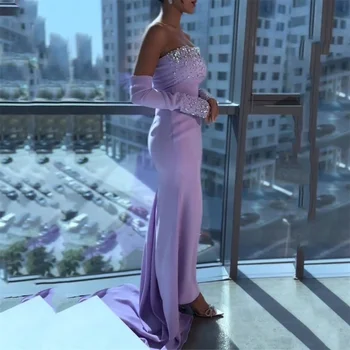 MINGLAN Luxusné Crystal bez Ramienok Riadok Večerné Šaty Na Párty Žena, Letné Štýl Elegantnej Módy Formálne Prom Šaty Nové 2023