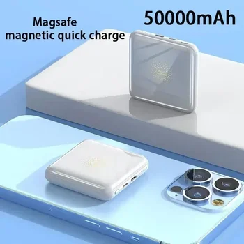Mini Power Bank 50000mAh Rýchle Nabíjanie Magnetické Bezdrôtové pripojenie Pre IPhone 13 14 15 ProMax Prenosné Externé Batérie telefóny, Príslušenstvo