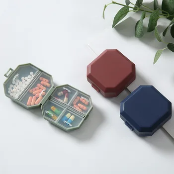 Mini Prenosné Tablety Organizátor 6 Mriežka Priestoru Cestovné Pillbox Nordic Štýl Medicíny Boxy Výdaj Zdravotníckych Auta Úložný Box