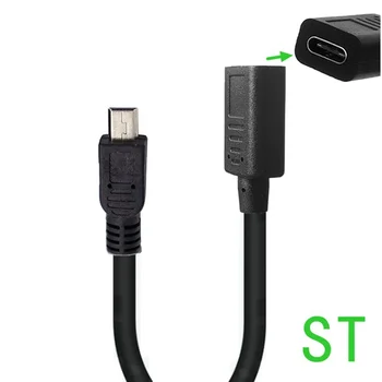 Mini USB mužov a žien typu C nabíjanie kábel, adaptér , a telefóny so systémom Android 30 cm