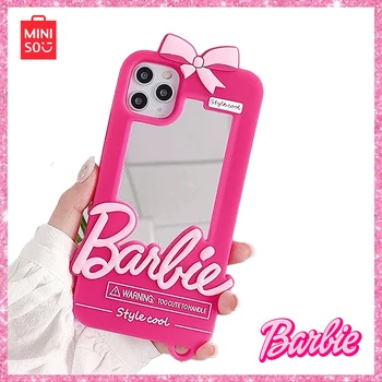 Miniso Barbie Sladké Pohode Y2K Dopamínu Barbie make-up Zrkadlo 2023 Telefón Silikónové Mäkké Prípade Dievčatá Halloween Vianočný Darček