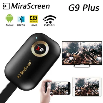 Mirascreen G9 Plus 2.4 G/5G 4K Miracast Wifi pre server DLNA, AirPlay TV Stick Displej Wifi Dongle Prijímač pre systém IOS, Android, windows