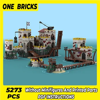 Moc Stavebné Bloky Pevnosť Model Imperial Obchodu Port Technické Tehly DIY Montáž Konštrukcie, Hračky Pre Childr Dovolenku Dary
