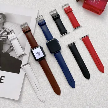 Móda Lesklý PU kožené watchbands Pre Apple iwatch 7 6 5 4 3 2 1 Smart náhradný popruh 41mm 45mm 42mm 44 mm 38 mm 40 mm muž