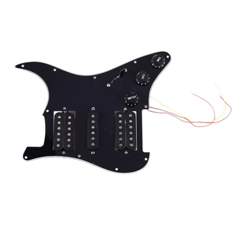 Naložené Prewired Elektrická Gitara Pickguard 11 Otvor Hsh Snímače Pre Káblové Single-Coil Humbucker Magnet