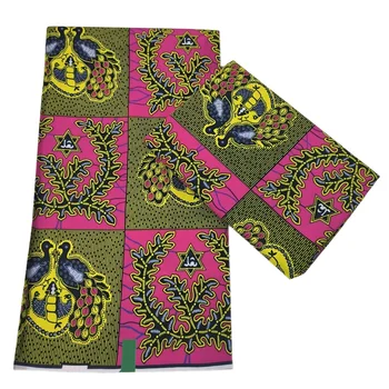 Naozajstný Najnovšie Najlepšiu Kvalitu Africkej Nigérii Vosk Tlač Tkanina 100% Bavlna 6Yards Afriky Textílie na spoločenské Šaty Nigéria Ankara