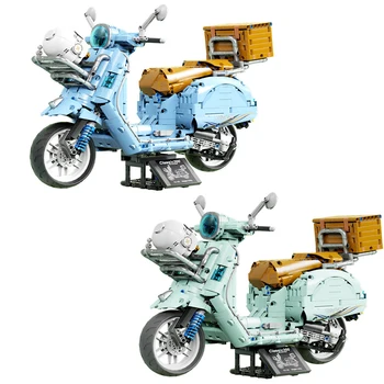 Nové 1828pcs Technické 1:5 Motocykel Stavebné Bloky Model MOC Tvorivé Bicykli Tehly Hračky pre Deti Vianočná Darčeková Sada