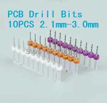 Nové 2.1 mm do 3,0 mm Vrták PCB Tlač Doska Bitov,PCB CNC Bitov frézka,mini bitov,Doprava Zdarma
