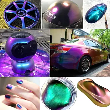 Nové Chameleon Pigmenty Akrylová Farba Prášková Vrstva Farbivo Pre Auto Automobilový Maľovanie, Dekorácie Umenie, Remeslo Lakovanie Nechtov Dodávky
