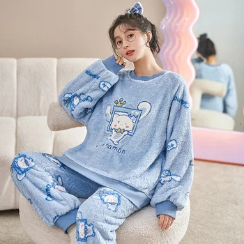 Nové Kawaii Sanrio Cinnamoroll Lotso Linabell Luxusné Pyžamo Domáce Oblečenie Vyhovovali Zahusťovanie Cartoon Narodeniny, darček pre Priateľku