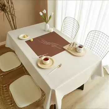 Nové Nordic Light Luxusné Jednoduché Línie Obrus Domácnosti Stôl protiprachová Dekoratívne Obrus Čerstvé Obrus protiprachová Handričkou