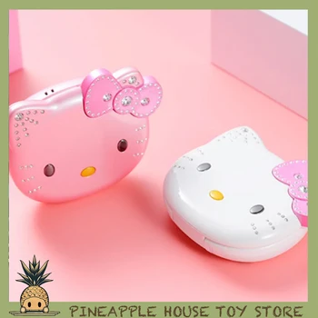 Nové Sanrio Hello Kitty Flip Telefónu Kawaii Telefón Dievča, Ultra-malá Mobilná Verzia Osobnosti Mini Vrecko na Mobilný Telefón Dieťa Dary