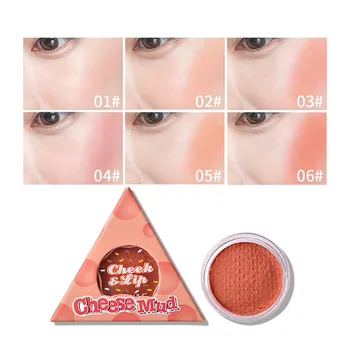 Nový 6 Farieb Červenať Makeup Paleta Minerálny Prášok Red Hot Trvalé Prírodný Krém Na Tvár Odtieň Oranžovej Peach Pink Červenať Kozmetické