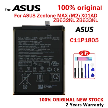 Nový, Originálny 3920mAh C11P1805 Telefón Batéria Pre ASUS Zenfone MAX (M2) X01AD ZB632KL ZB633KL Batérie S Nástrojmi