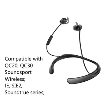 Náhradné Silikónové Tipy Earhook Pre Bose Sound Športové Slúchadlá Bezdrôtové QC20 QC30 Izolácia Hluku V Uchu Slúchadlá