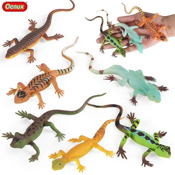 Oenux Simulácia Wild Plaz Zvieratá Figúrky Lizard Model Akčné Figúrky Strany Prospech Domáce Dekorácie Deti Vzdelávania Darček Hračka