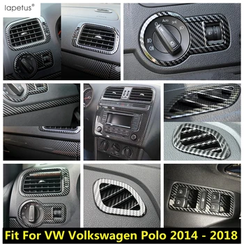 Okno Výťah / Vedúci Svetlo Lampy / Central Vzduchu AC Gombík / Panel Panel Kryt Výbava Príslušenstvo Pre VW Volkswagen Polo 2014 - 2018