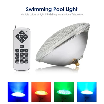Par56 Podvodné Svetlá LED Bazén Svetlo Živice Plnené Nástenné Lampy 12V RGB/Teplá/Studená Biela Vodotesný IP68 Svetlo
